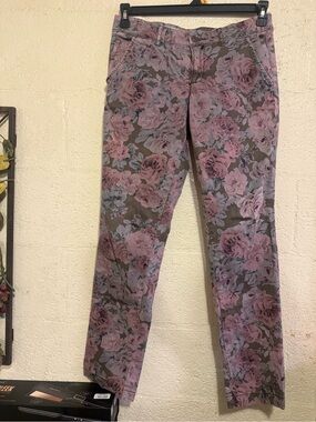 Anthropologie Pilcro Floral Chino Pants